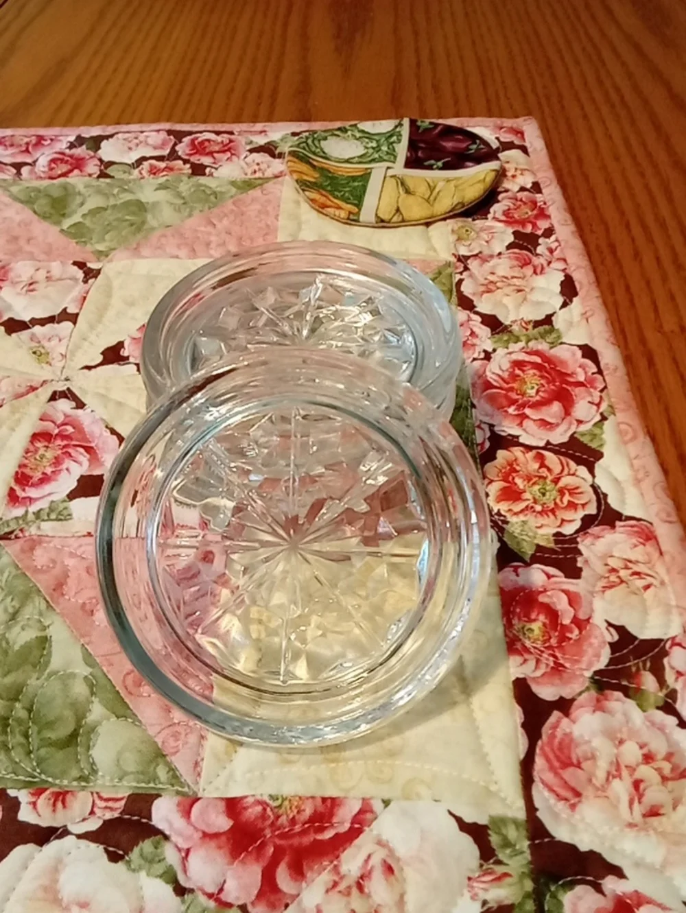 Vintage Glass Coaster Set Of 5